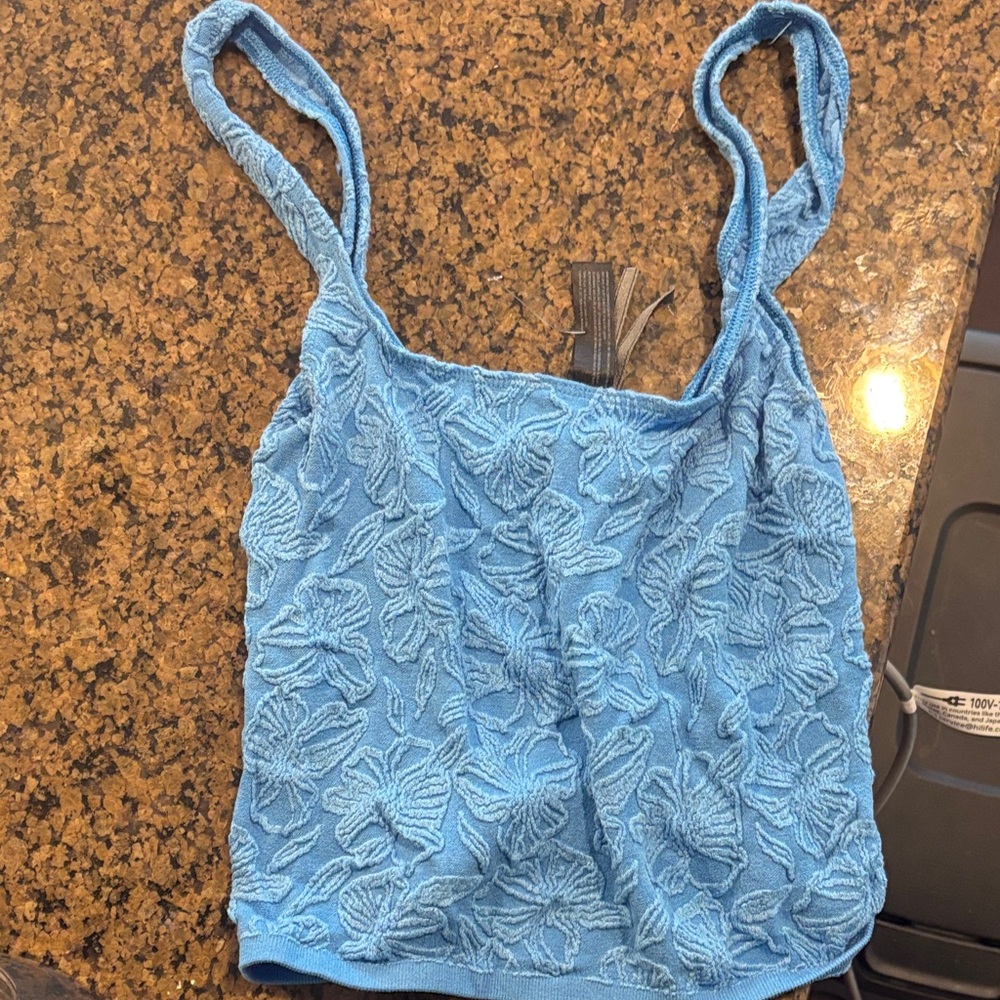 Anthropologie Blue Textured Camisole